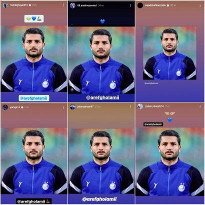 بازیکنان استقلال از عارف غلامی حمایت کردند2