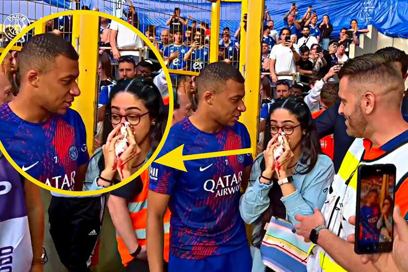 بلایی که شوت امباپه بر بینی تماشاگر نازل کرد22