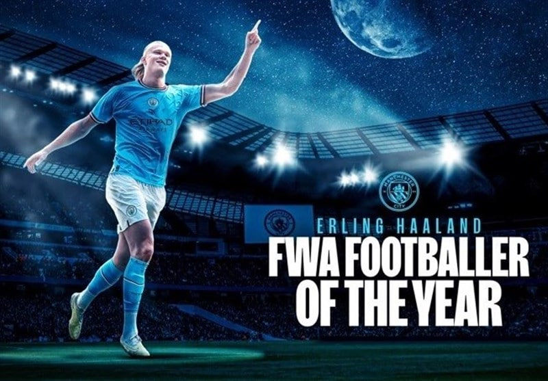 فوتبالیست سال انگلیس ارلینگ هالند شد.2