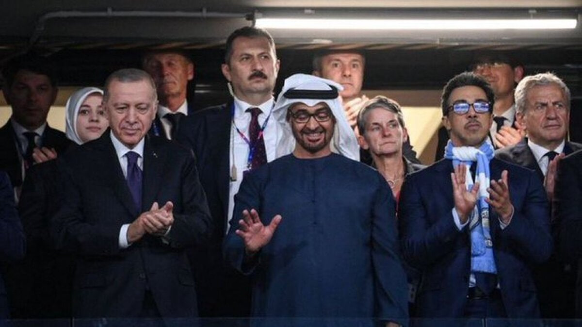 حضور شیخ منصور در فینال لیگ قهرمانان اروپا2