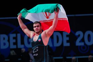 مدال طلای وزن 130 کیلوگرم کشتی فرنگی برای امین میرزازاده 2 مدال طلای وزن 130 کیلوگرم کشتی فرنگی برای امین میرزازاده