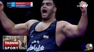 مدال طلای وزن 130 کیلوگرم کشتی فرنگی برای امین میرزازاده 1 مدال طلای وزن 130 کیلوگرم کشتی فرنگی برای امین میرزازاده1