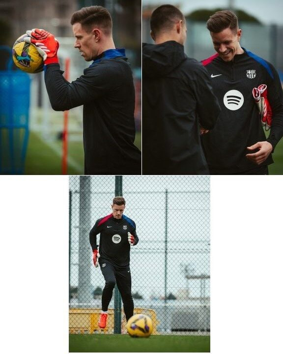 گلر بارسلونا به تمرینات باز گشته است2